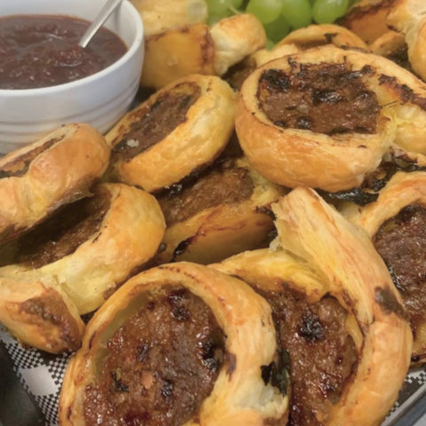 Mini Apple and Beef Suasage Rolls