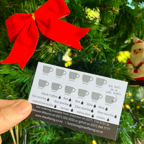 Prepaid Coffee, Hot Chocolate & Tea Cards