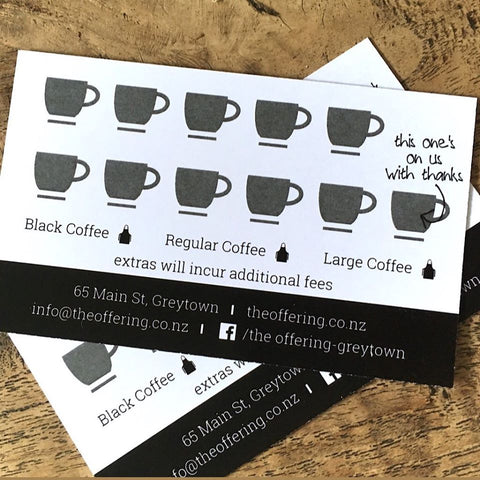 Prepaid Coffee, Hot Chocolate & Tea Cards